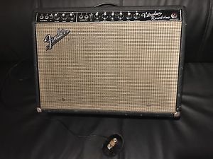 Vintage 1966 Fender Vibrolux Blackface Amp Jensen Speaker Footswitch