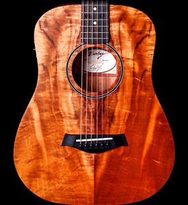 Zager EZ-Play Modified Taylor Baby Koa BTE Acoustic Electric Guitar