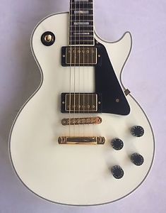 2001 GIBSON LES PAUL CUSTOM ALPINE WHITE CUSTOM SHOP EBONY FRETBOARD