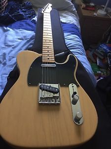fender baja telecaster with custom shop pickups and  upgraded locking tuners