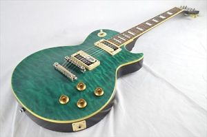 Used! ESP Japan -Edwards- Les Paul Standard Guitar E-LP-92SD/QM Turquoise Green