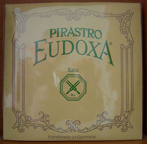 PIRASTRO EUDOXA BASS STRING SET EADG STERLING SILVER GUT NEW