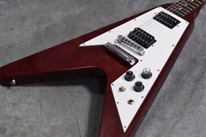 Gibson Flying V Cherry Kobe Sannomiya Electric Guitar Free shipping