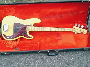 1968 Fender Precision Bass All Original Maple Cap Ash Body Blonde Tortoise Guard