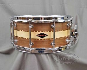 Craviotto Custom Snare Drum Solid Shell 6.5x14 Walnut/Maple/Walnut Stacked