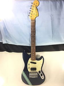 Kurt Cobain Fender Mustang Electric Guitar Case Lake Placid Blue Comp Stripe
