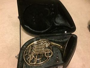 YAMAHA DOUBLE FRENCH HORN YHR-668N Silver! W/ Mouthpiece! Great Condition!
