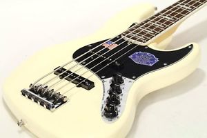 Fender USA: American Deluxe Jazz Bass V N3 Olympic White USED
