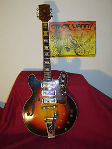 Harmony H78 1960's Sunburst Guitar belonged to legends Stack Waddy