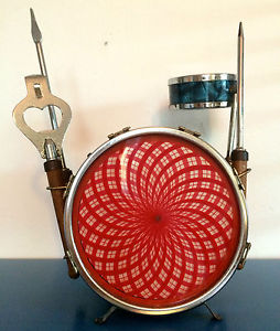 RARE Vintage Antique blue oyster pearl COCKTAIL BAR SET drums 1960s Krupa bonham