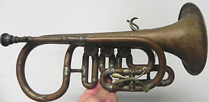 CIVIL WAR ERA CORNET RARE PHILADELPHIA MAKER Wm. SEEFELDT RESTORATION PROJECT