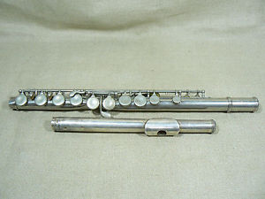VTG SANKYO ETUDE CF201 PRIMA FLUTE SOLID SILVER HEAD CLOSED HOLE PARTS REPAIR