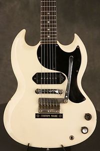original 1964 Gibson SG Junior jr POLARIS WHITE! w/professional headstock repair