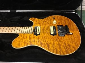 Music Man Axis 6 String - Maple, Matching Headstock  (Trans Gold Quilt)