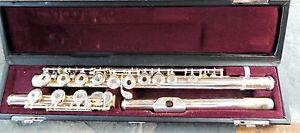 Yamaha 461 YFL-461H Flute Solid 925 Sterling Silver Open Hole B Foot Nice !!