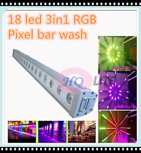 18-LED Pixel 3in1 9w DMX Wash Bar Strip Light wall washer outdoor  floodlight