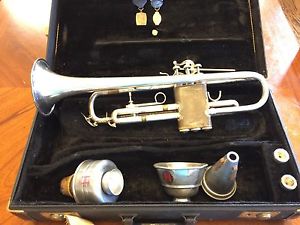 Bach Mercedes Silver Plated Trumpet 1970's Vintage.