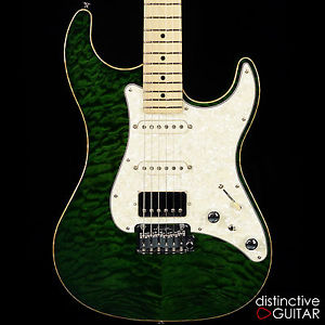 NEW MELANCON CLASSIC ARTIST S BOUTIQUE ELECTRIC GUITAR IN ALLIGATOR GREEN QUILT