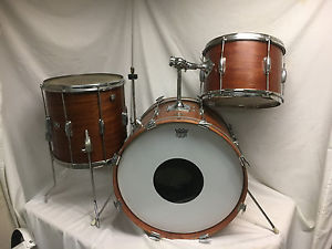 Vintage Slingerland Mahogany Lacquer Finish Stage Band Jazz Kit Drum Set