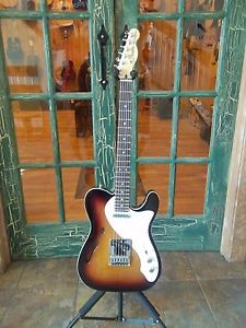 Fender Deluxe Telecaster Thinline Rosewood Fingerboard 3 Color Sunburst Gig Bag