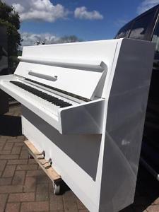 Fuchs & Mohr white upright piano