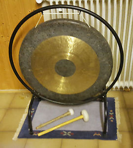 Großer Tam Tam Chao Luo Tingsha Gong 80cm aus Wuhan mit Ständer & 2Schlägel Top!