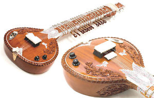 Linkshändige Akustische Elektrische Sitar, Rosenholz + Fiberglas-Gehäuse.