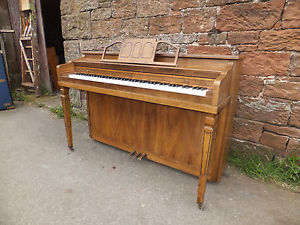 AEOLIAN Cable VINTAGE Walnut OVERSTRUNG Upright PIANO American 3 PEDAL 88 Key