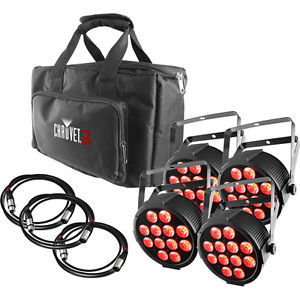 CHAUVET DJ SlimPACK Q12 USB - Wireless DMX RGBA LED Wash Light Kit (4-Pack)