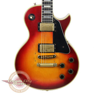 VINTAGE 1982 GIBSON LES PAUL CUSTOM ELECTRIC GUITAR HERITAGE CHERRY SUNBURST