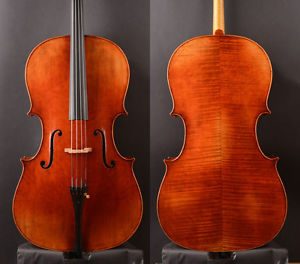 Super spruce!Best "Pietro Giacomo Rogeri" 1717 Copy cello,Aubert Bridge