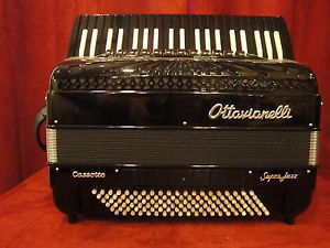 NEW Ottavianelli Piano Accordion Black Inverted Super Jazz LMMH 120 From Italy