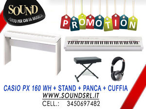 CASIO PX 160 WH IDEA REGALO - PIANO DIGITALE CON MOBILE IN LEGNO, PANCA, CUFFIA