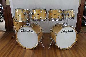 "RARE" 1983 Slingerland "3 ply" 22,22,12,13,14,15,16 Nat. Maple.ENDORSERS KIT
