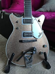 Gretsch Champagne Sparkle Jet Double Cut Bigsby Electric Guitar