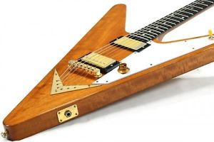 Gibson Reverse Flying V Trans Amber Electric Guitar Free shipping