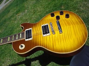 Gibson Les Paul Classic Premium Plus Honeyburst 1960 60 Slim Neck Flametop