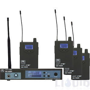 Galaxy Audio AS-1100-4 Anyspot Band Pack System (D-Band) Wireless In-ear Monitor