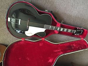 VINTAGE SILVERTONE KAY HARMONY BLACK ARISTOCRAT JUMBO ACOUSTIC GUITAR VERY RARE