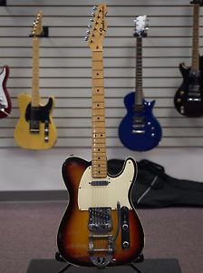 Vintage Fender Telecaster Custom 1969, 3 Tone Burst. with Bigsby and Hard Case