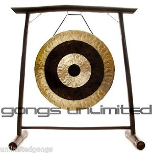 36" Subatomic Gong on the Vietnamese Bamboo Gong Stand with Mallet