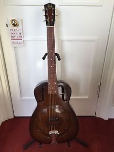 1937 National Duolian Resonator Guitar - Piano Grain - Vintage - OHSC