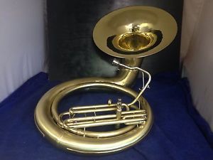 HOLTON B-flat Satin Brushed Brass finished sousaphone. Vintage. 1958-59