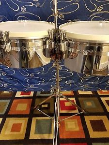 vintage Rogers Chromed Brass Timbales