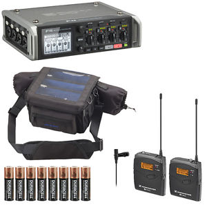 Zoom F4 Multitrack Field Recorder w/Case & Sennheiser ew112-p G3 System