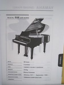 Yamaha Flügel G3E ,schwarz ,sehr schöner u. guter Flügel von  REHA-PIANO-AURICH