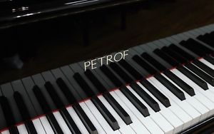 1992 Polished Ebony Petrof Model IV Grand Piano