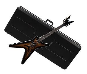 Dean MLX Flame Top electric guitar Charcoal Burst NEW w/ MOLDED HARD SHELL CASE