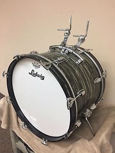 1966 Ludwig Bass Drum 20" Black Oyster Pearl, Ringo, dual consolette