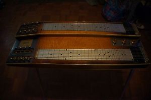 Vintage 1950’s Gibson Grande Double Neck 8-String Console Lap Steel Gloss Black